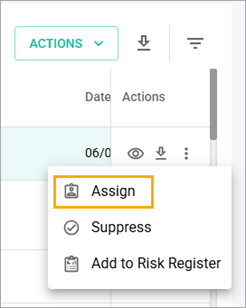 Actions column with Assign icon